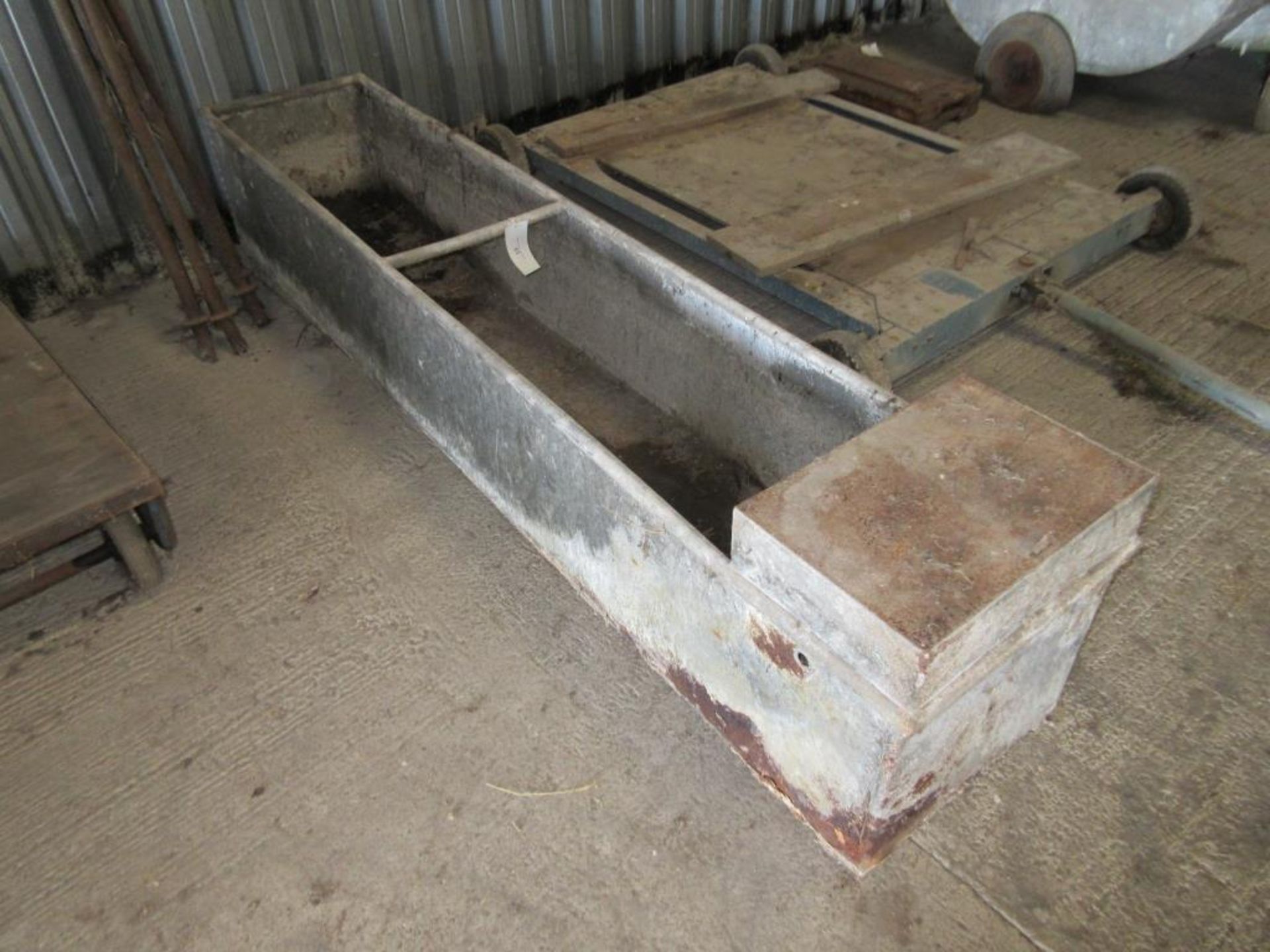 Galvanised water trough