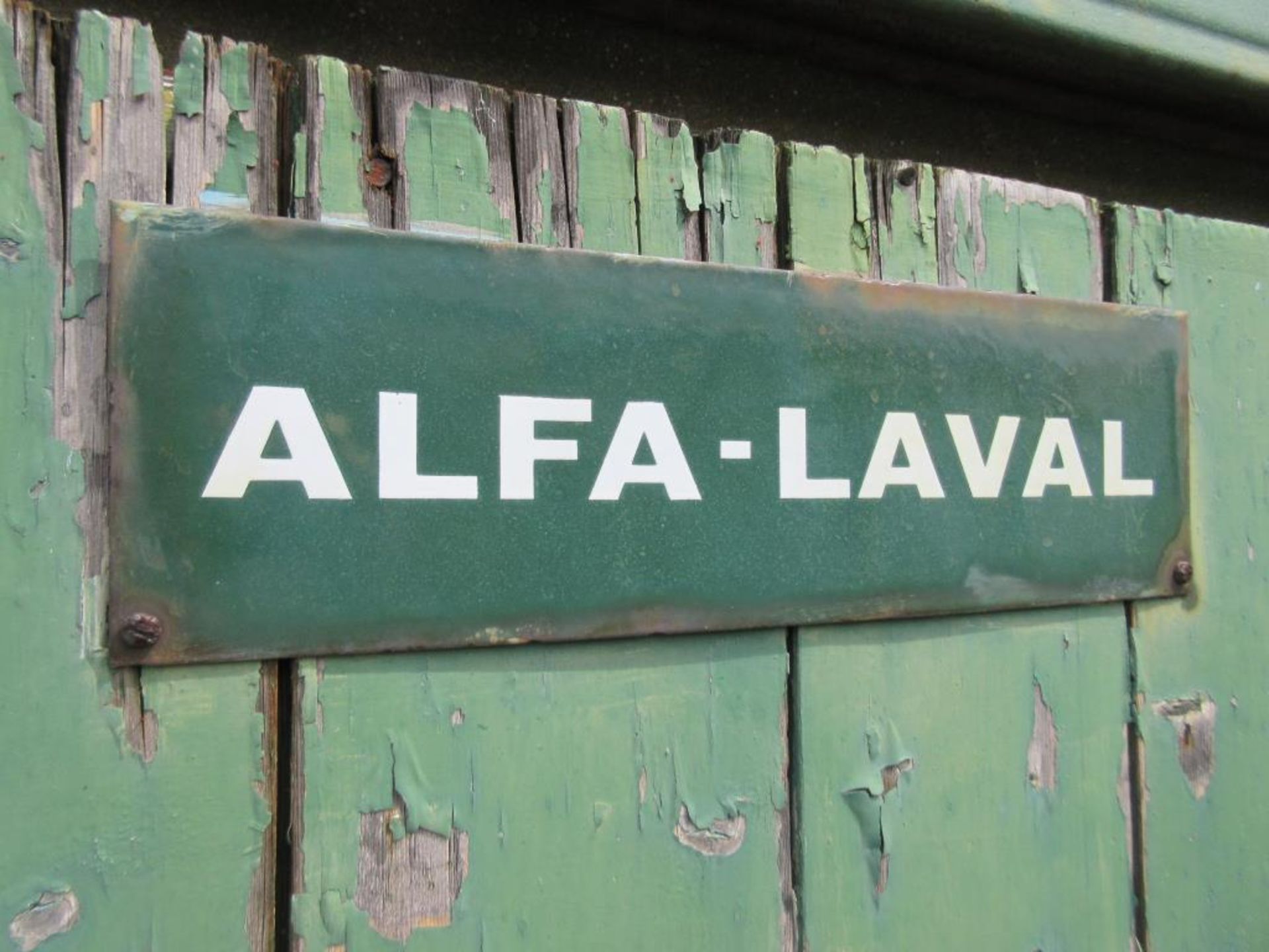 Alfa Laval small enamel sign