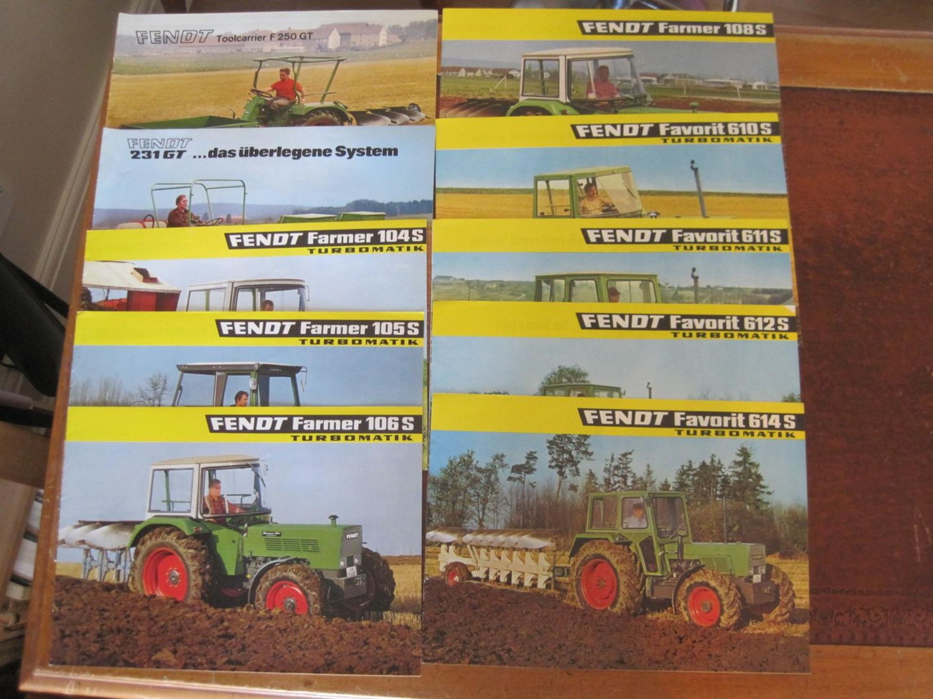 Fendt, ten tractor brochures, 10 & 61 series, etc. 1970s