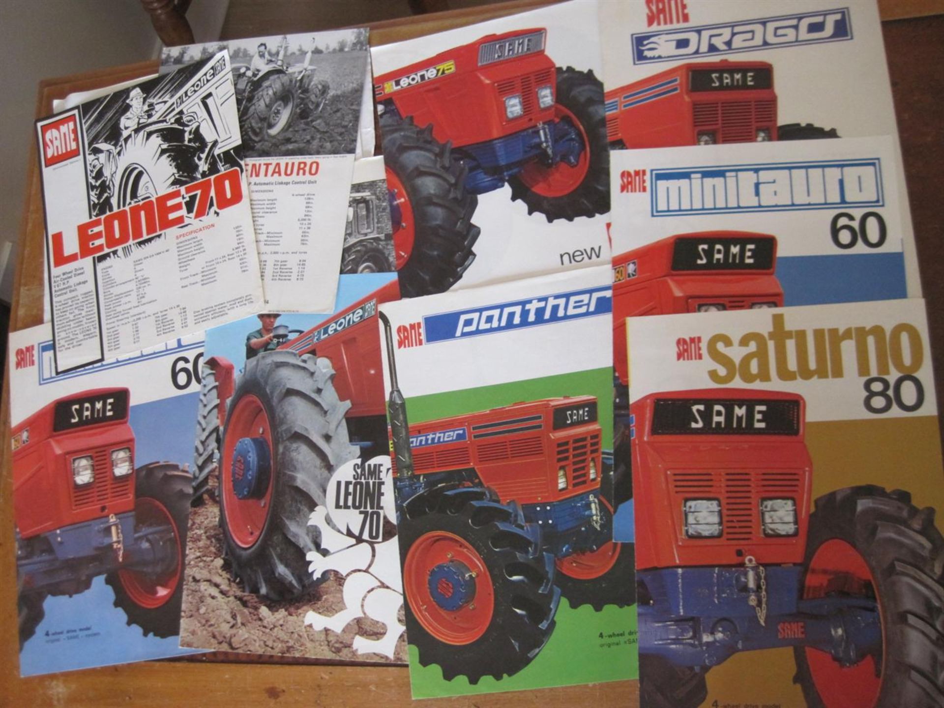 Same tractor brochures and related items, early 1970s