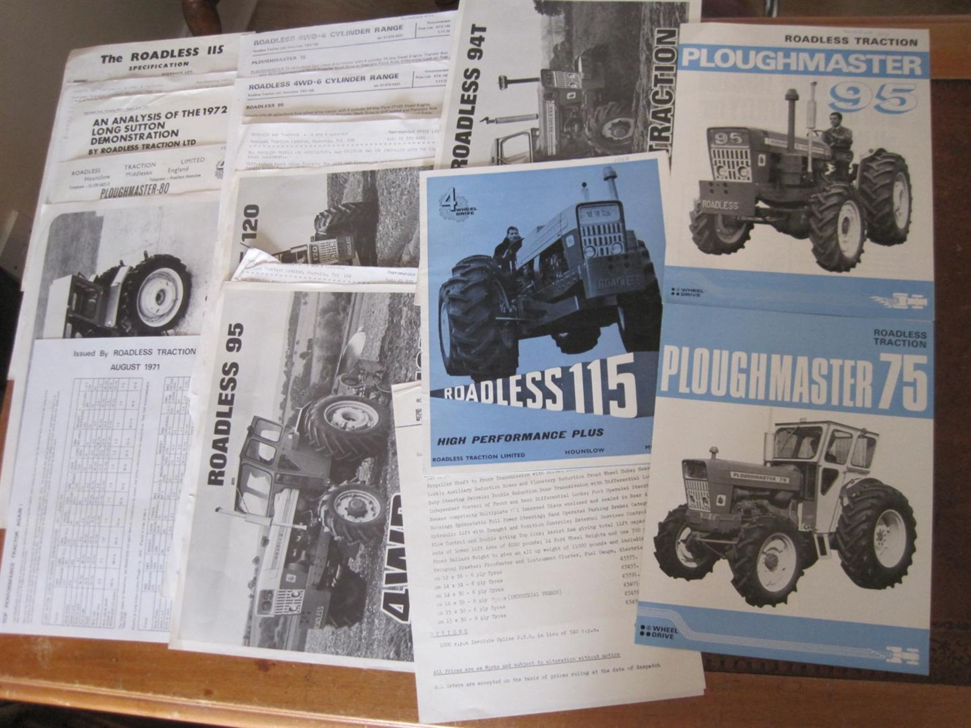 Roadless brochures, flyers & price lists 1960s/70s