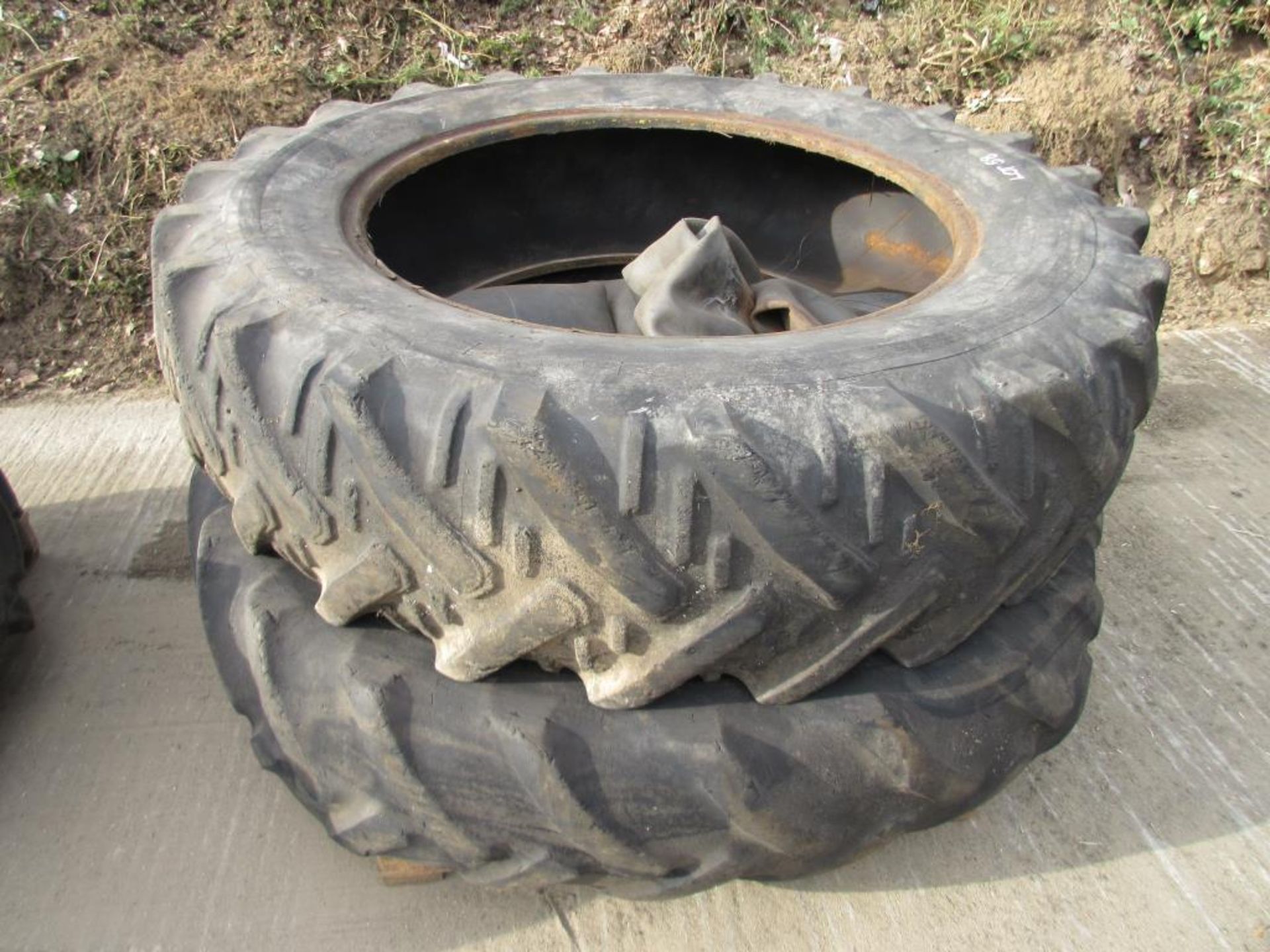 2no. 16.9-38 rear tractor tyres and inner tubes