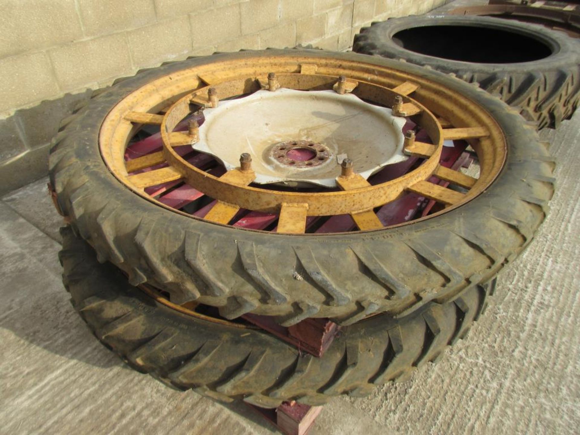 Pair 6.50-48 rowcrop wheels and tyres