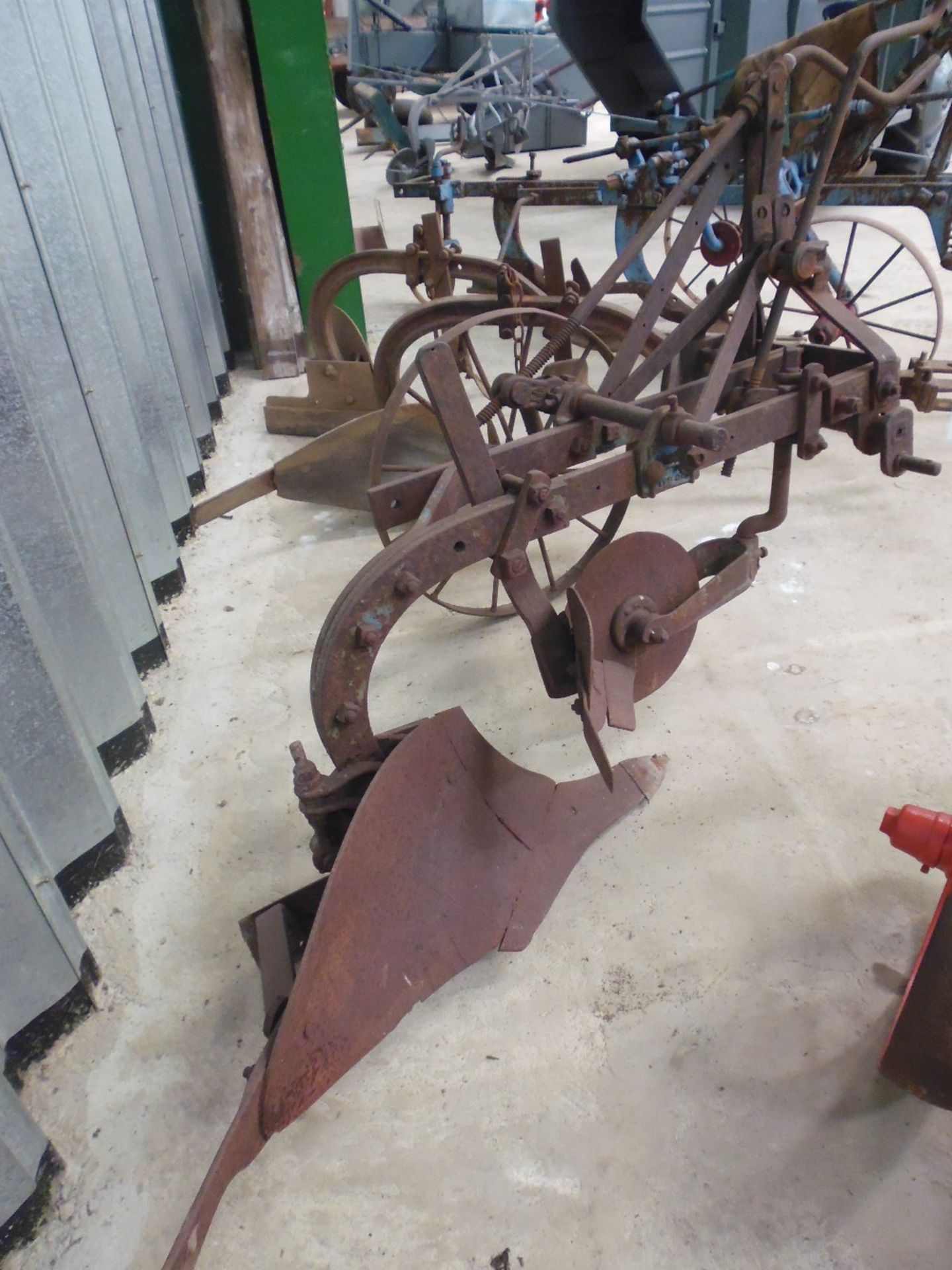 Ransomes mounted single furrow plough in original condition