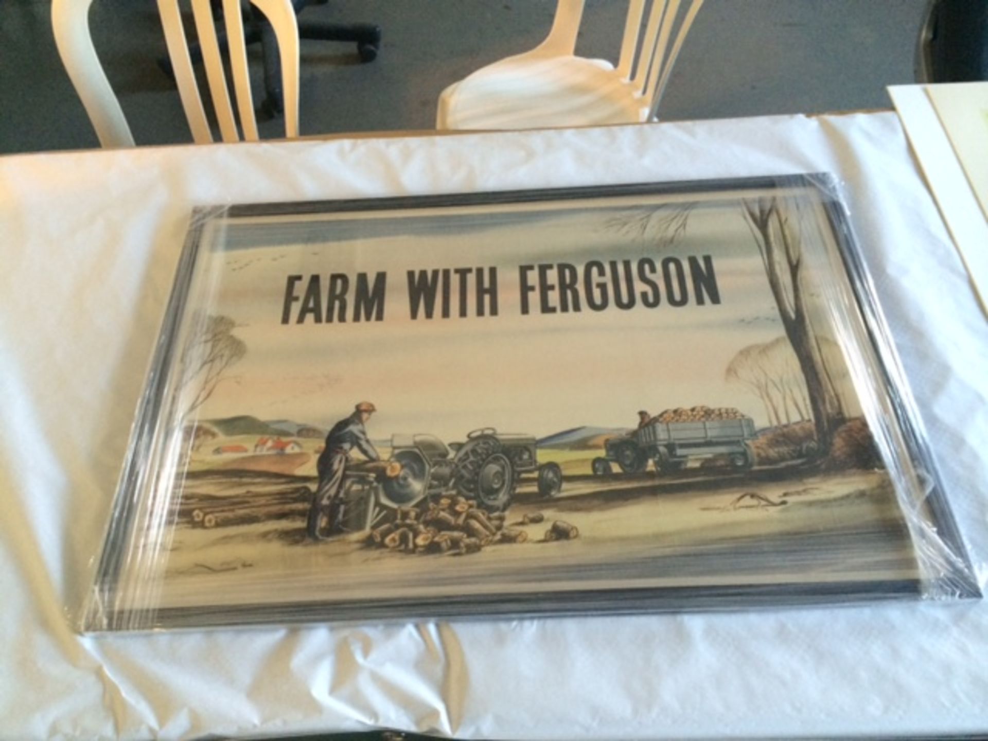 'Farm with Ferguson' a framed pictoral poster