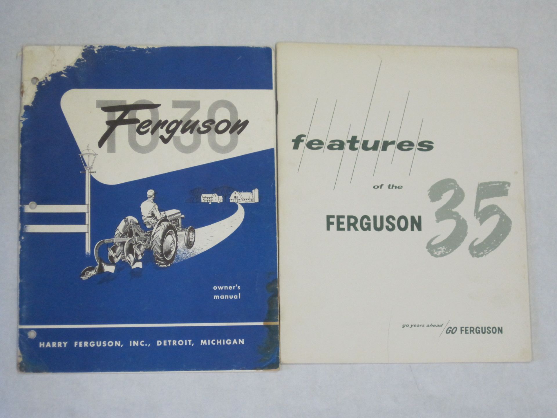 Ferguson TO-30 40pp Owners Manual t/w Features Of The Ferguson a 23pp illustrated brochure