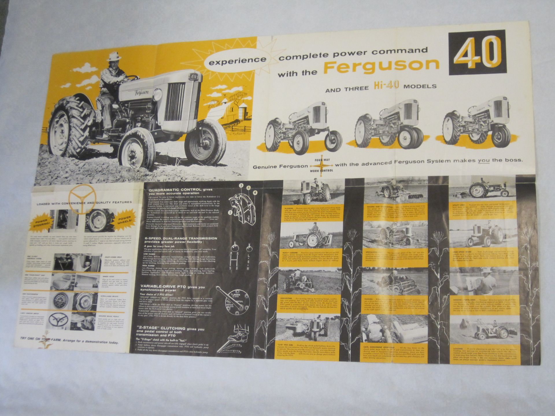 Ferguson 40 a double sided fold out brochure/poster, 1956 - Image 2 of 3