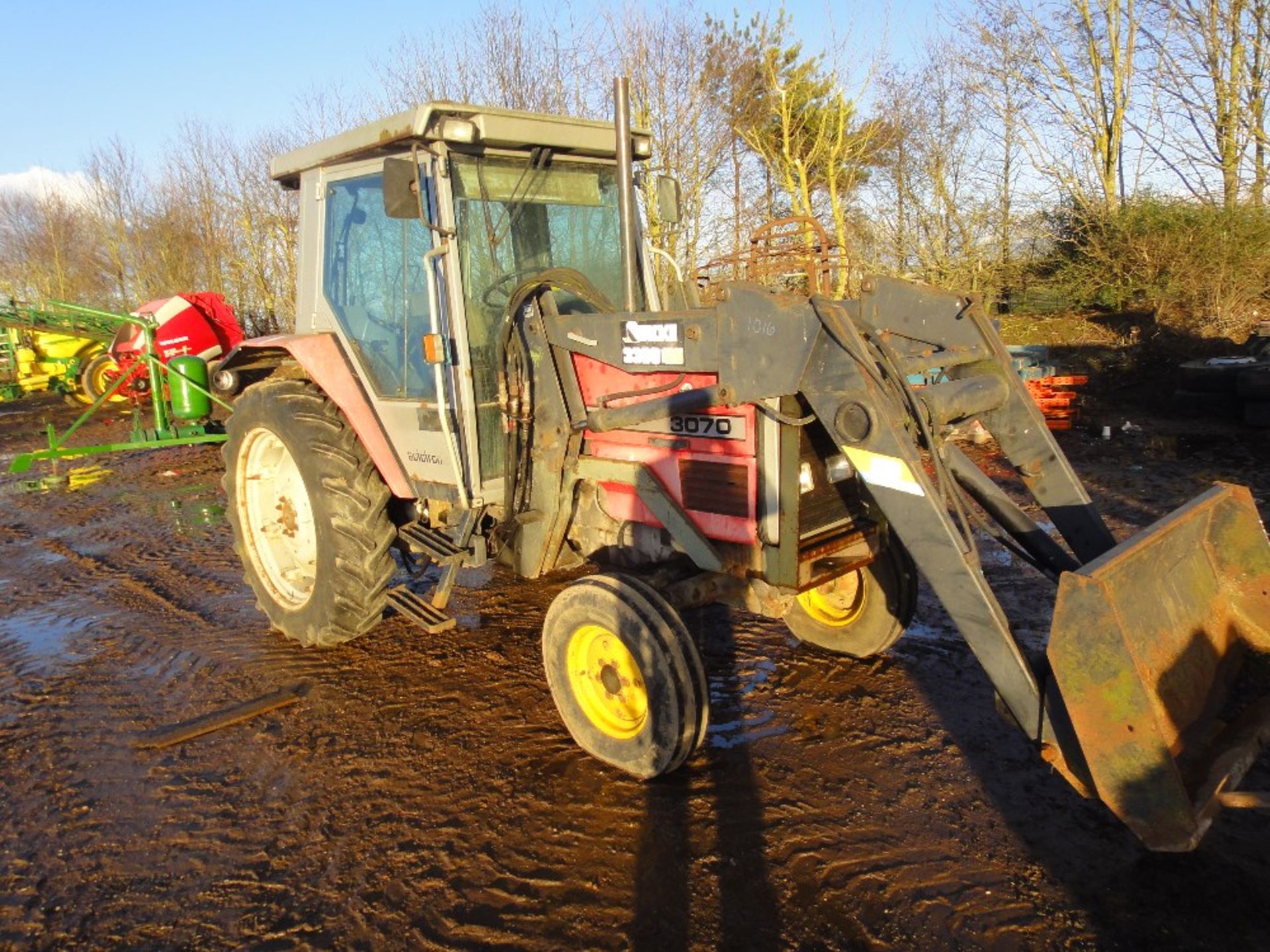 Massey Ferguson 3070 Tractor with Hyd Arms, Spare Bucket Reg No K849 PJU Ser No 005013 - Image 6 of 24