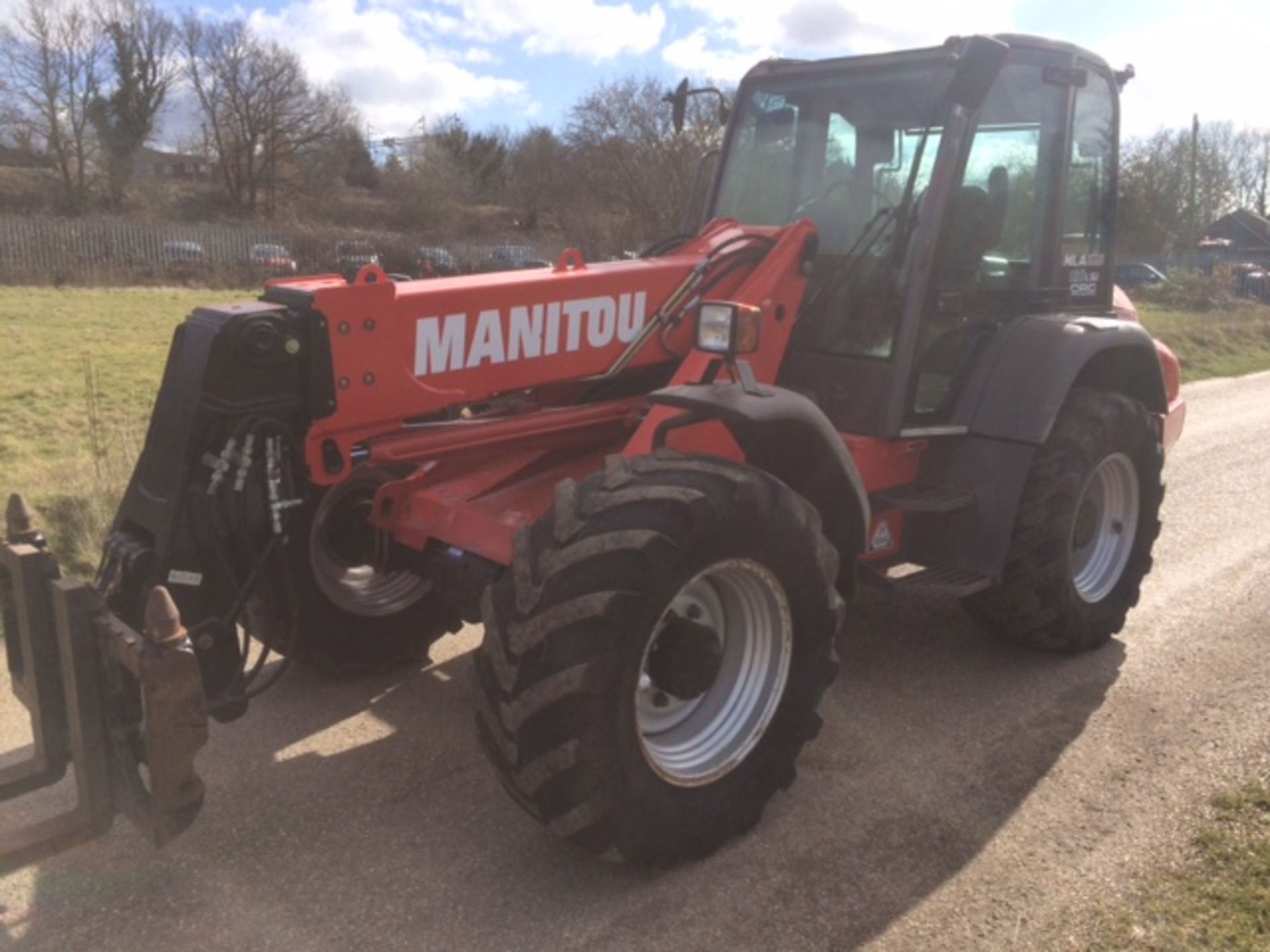 Manitou 628-120 Wheeled Loader Pin & Cone Carriage, Hydraulic Locking, Air Con. 6818 Hrs. V5 will be