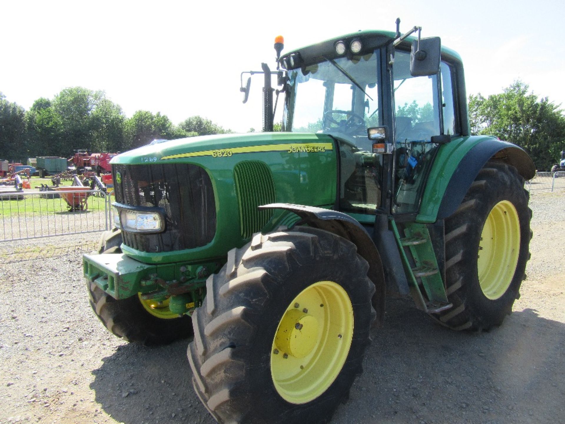 John Deere 6820 Tractor with Air Con & Front Suspension. 7569 hrs. V5 will be supplied. Reg.No. WX04