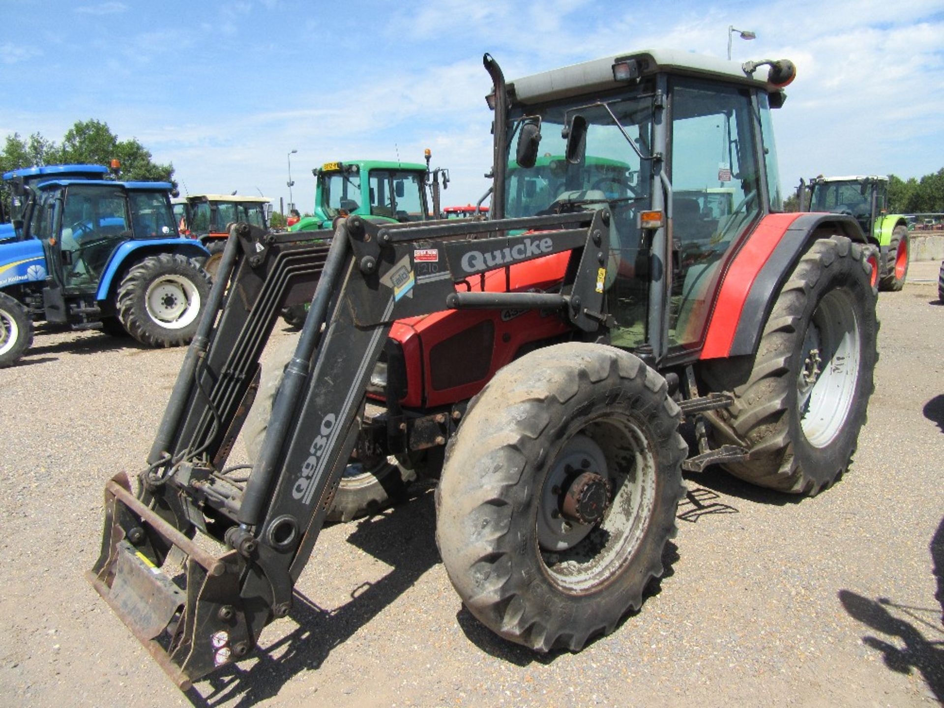 2001 Massey Ferguson 4355 Tractor With Quickie Loader. 4340 hrs. V5 will be supplied. Reg.No. FX51