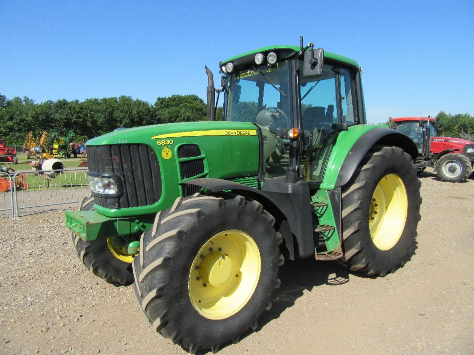 John Deere 6830 4wd Tractor. Reg.No. SV08 AET Ser No 547851