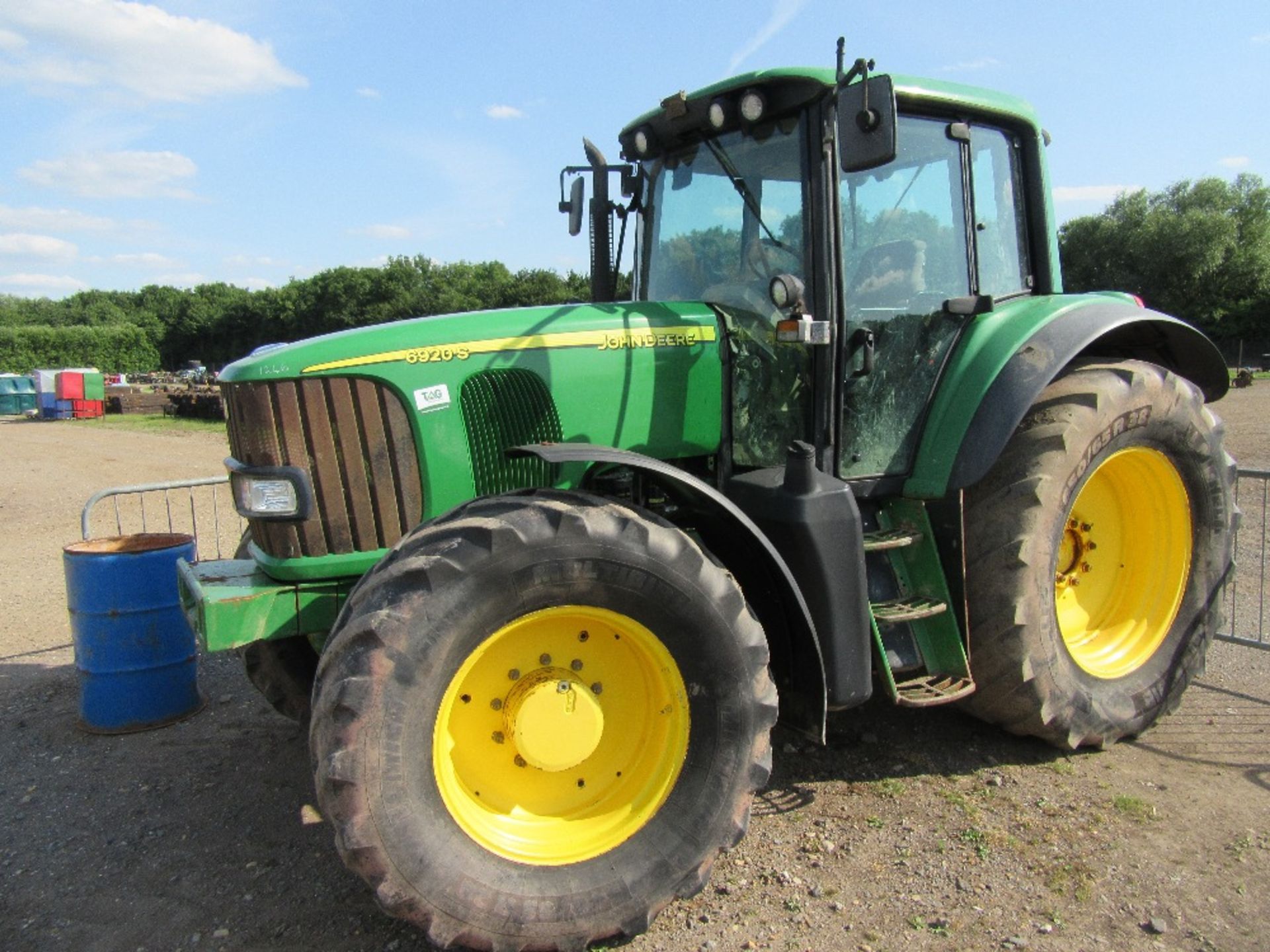 John Deere 6920 4wd Tractor with TLS Front Suspension, Cab Suspension & Air Brakes Reg No DK55 NHZ