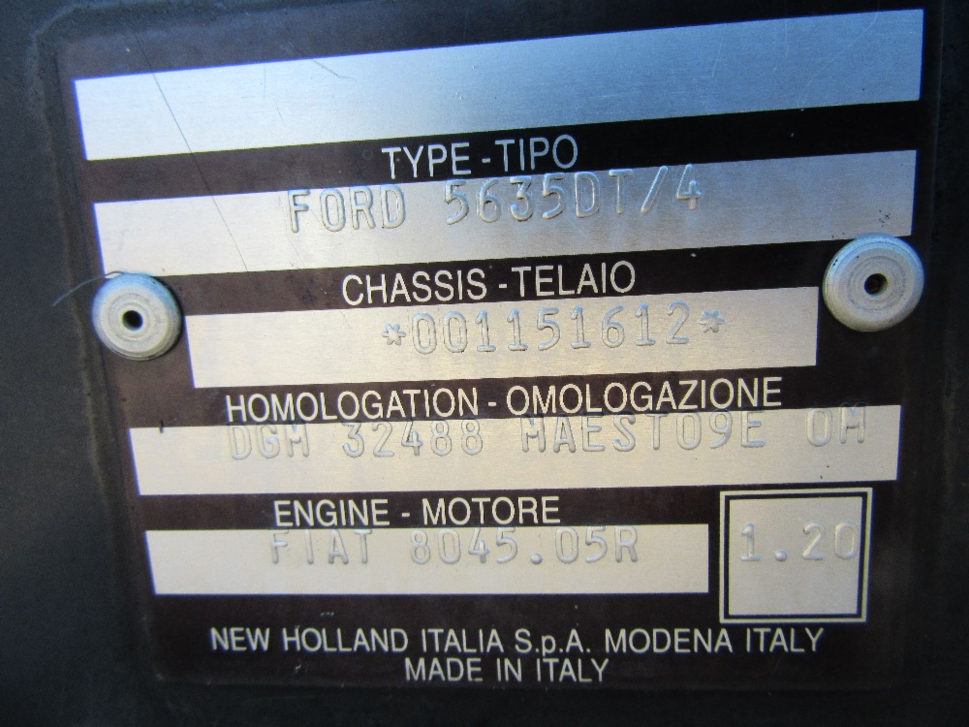 1998 New Holland 5635 4wd Tractor Reg No S79 KTY Ser No 001151612 - Image 13 of 13