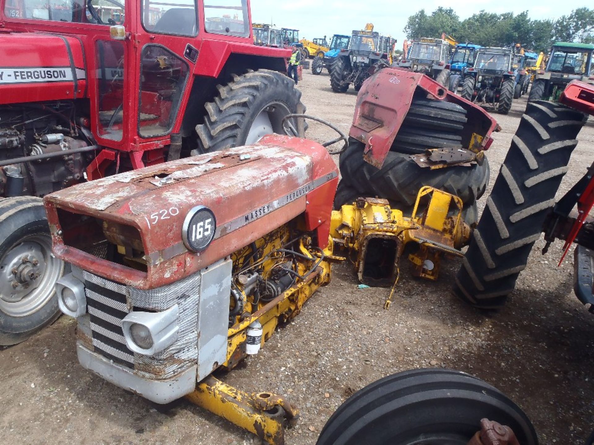 Massey Ferguson Skid Unit with Square Axle. Incomplete