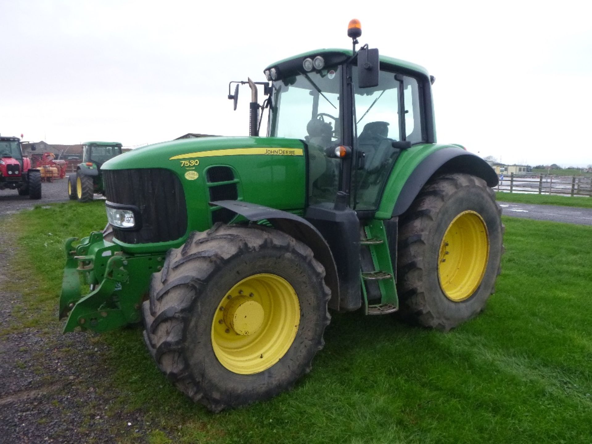 John Deere 7530 40k Auto Quad TLS Tractor. V5 will be supplied.  5700 hrs.  Reg.No. VX10 AHG