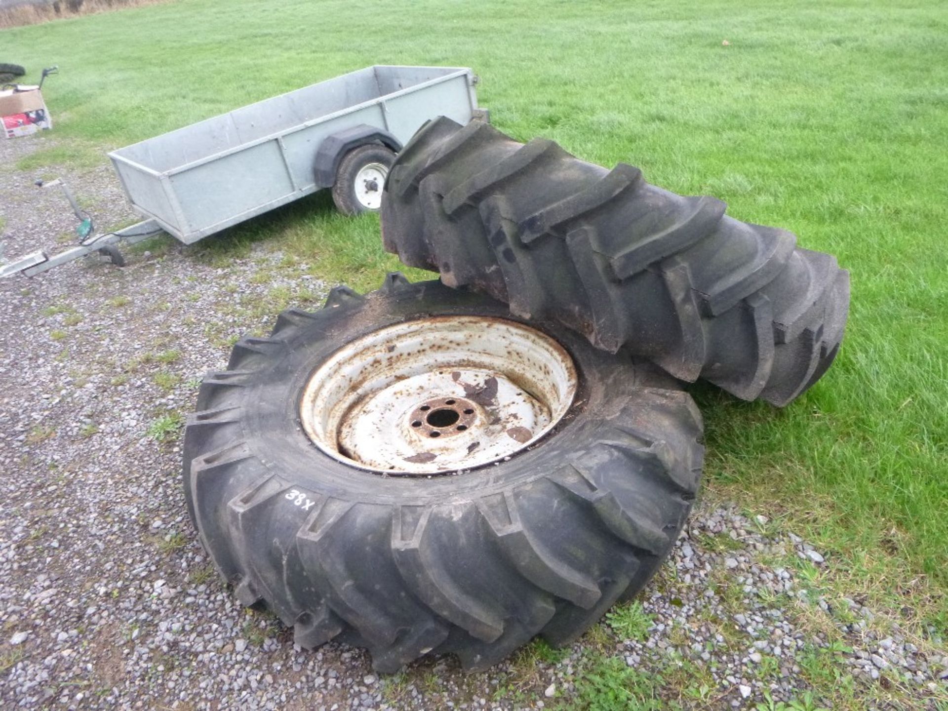 Pair 14x30 Wheels & Tyres