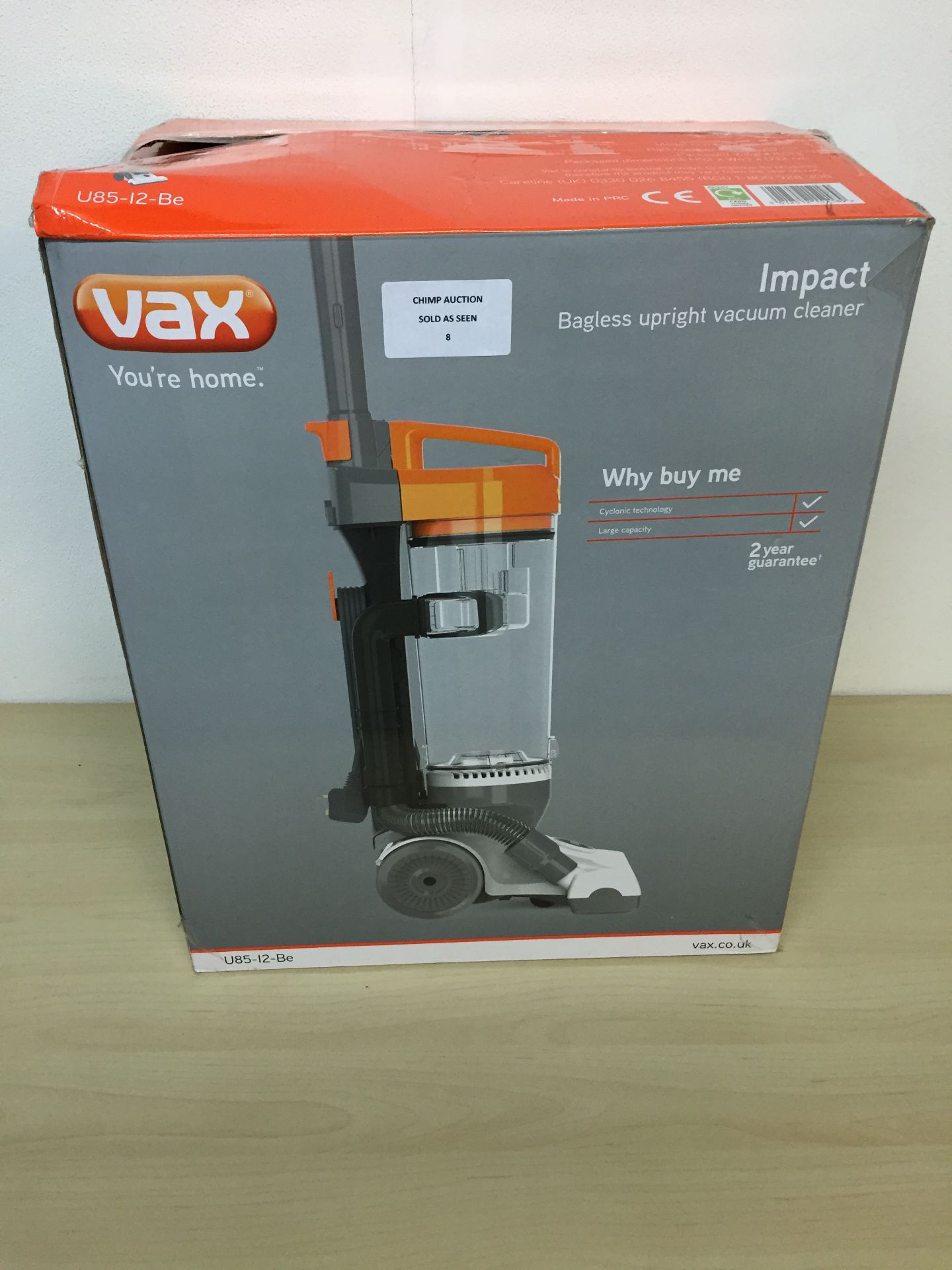 BOXED Vax Impact Bagless Upright Vacuum Cleaner RRP £139.99