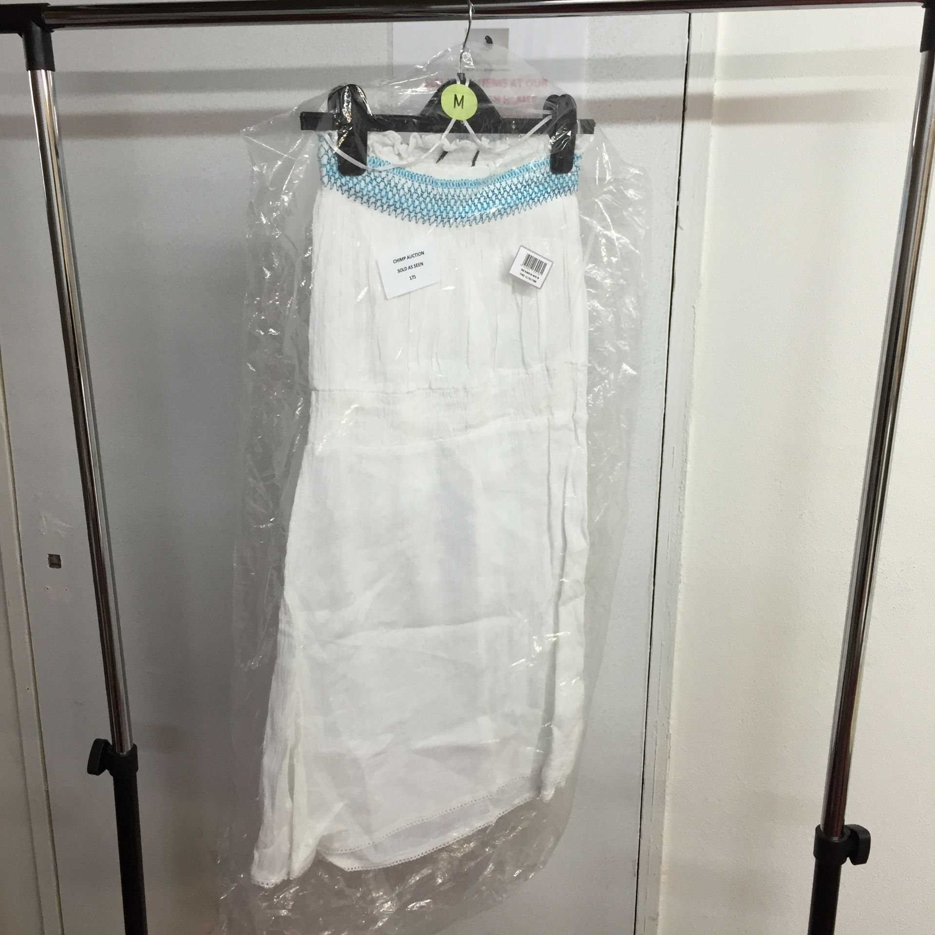 BRAND NEW WHITE BOOB TUBE DRESS SIZE MEDIUM