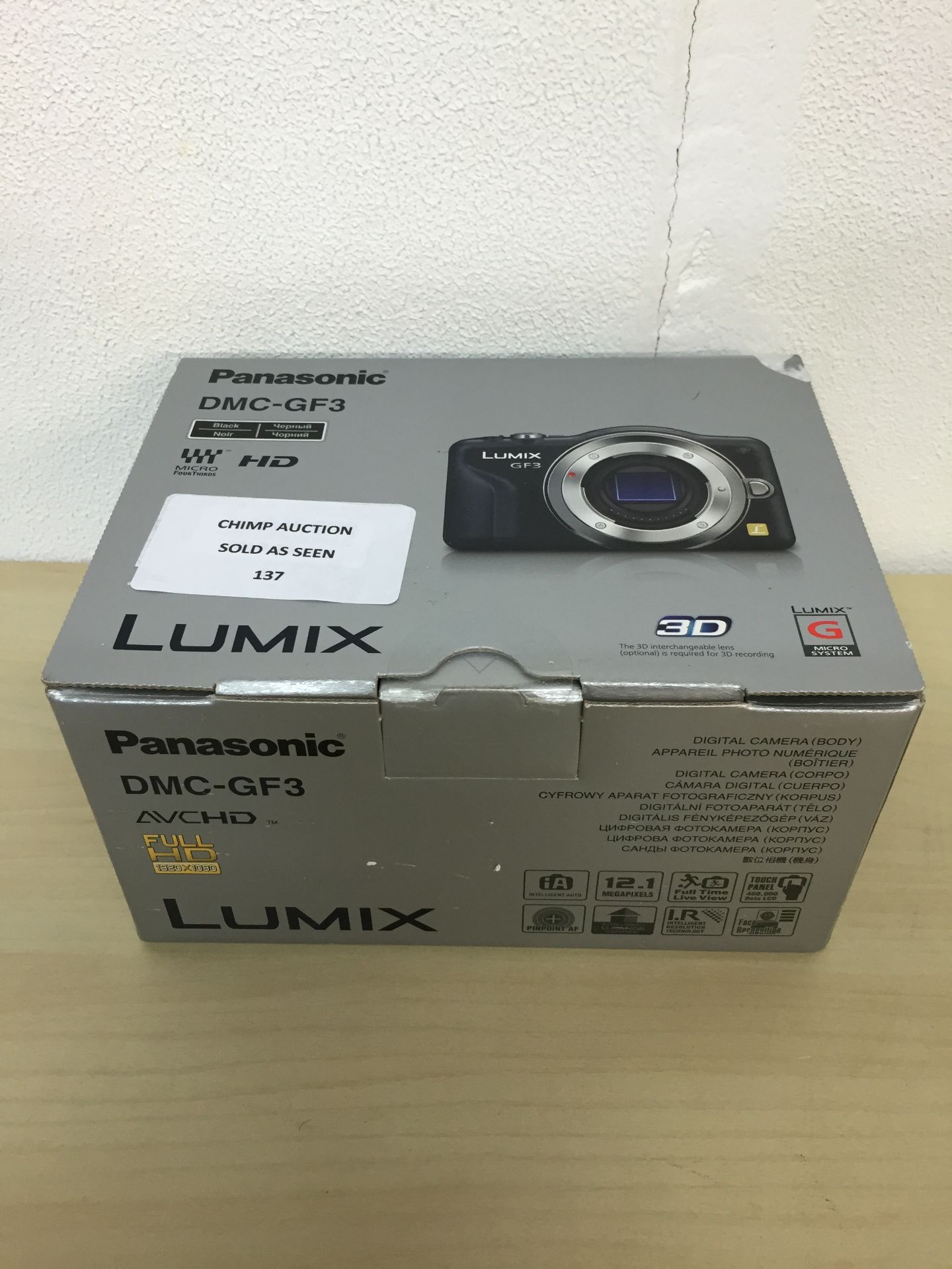 BOXED BRAND NEW PANASONIC LUMIX DMC-GF3 HD CAMERA RRP £299.99