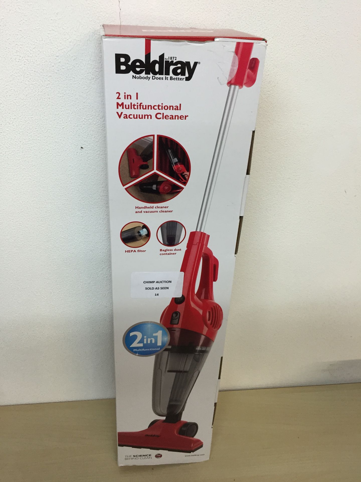 BOXED BELDRAY 2 IN 1 VACUUM CLEANER