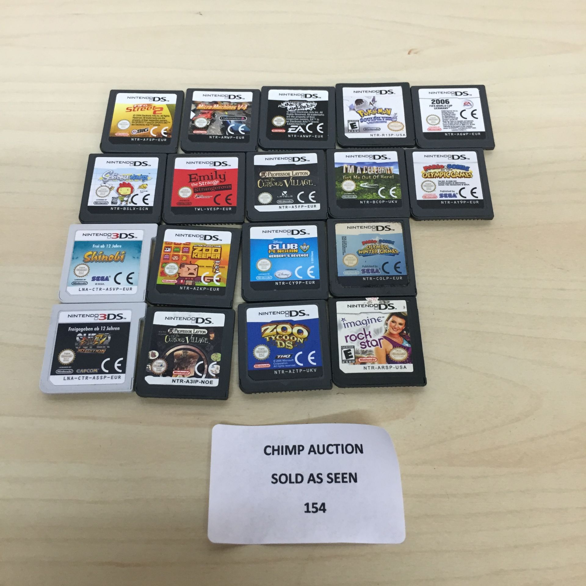 18X MIXED NINTENDO DS GAMES INC STREET FIGHTER