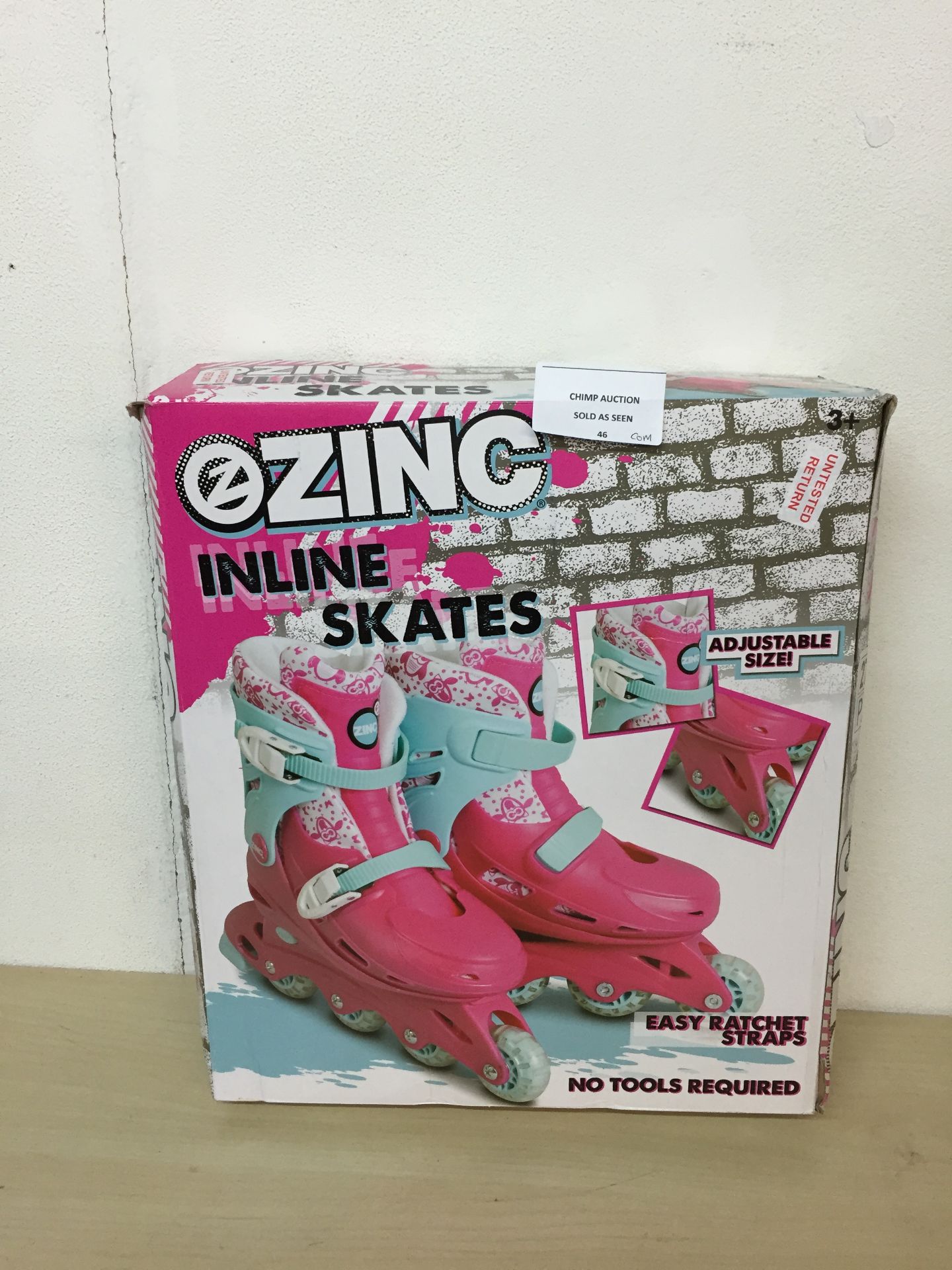 BOXED ZINC INLINE SKATES RRP £29.99 CHANGE OF MIND RETURN