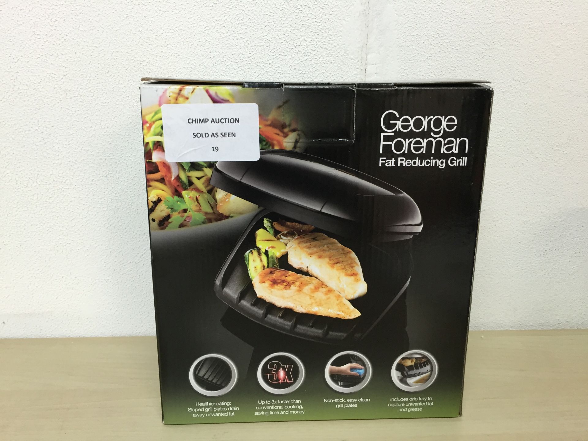 BRAND NEW BOXED GEORGE FOREMAN FAT REDUCING GRILL