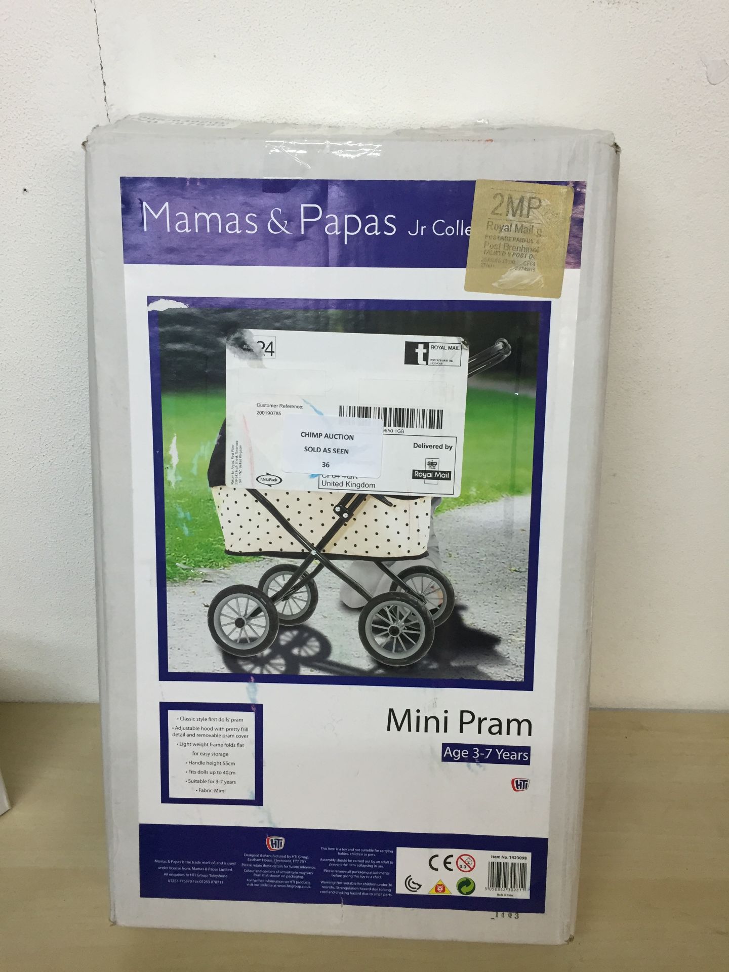 BOXED MAMAS & PAPAS JR COLLECTIONS KID'S MINI PRAM RRP £49.99 UNCLAIMED PROPERTY