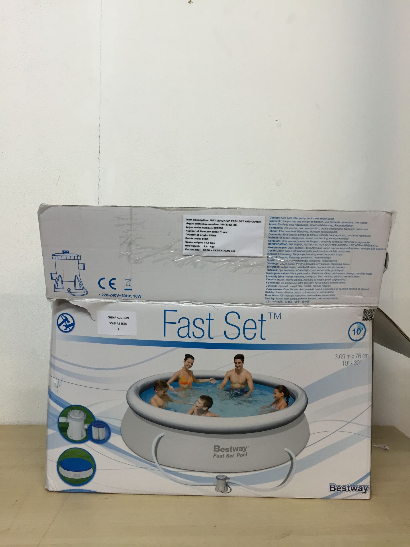 BOXED FAST SET OUT-DOOR SWIMMING POOL RRP £89.99
