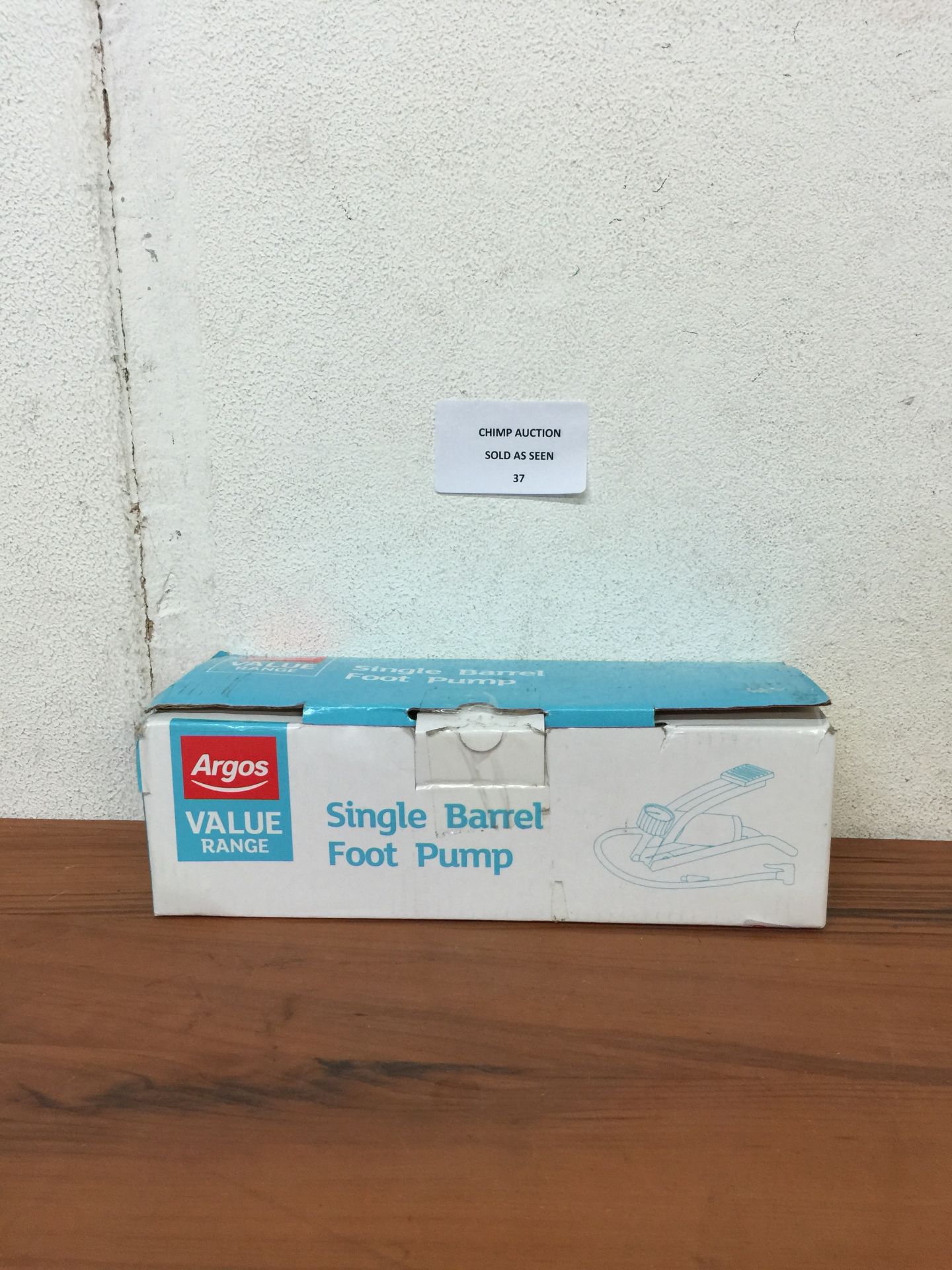 BOXED SINGLE BARREL FOOT PUMP