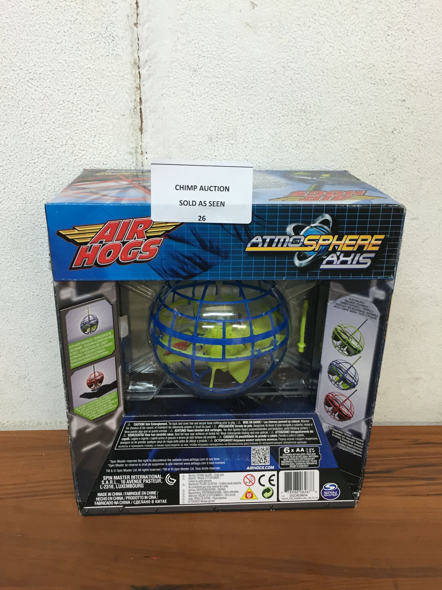 BOXED AIR HOGS ATMOSPHERE AXIS REMOTE CONTROLLED COPTER RRP £59.99/ UNTESTED