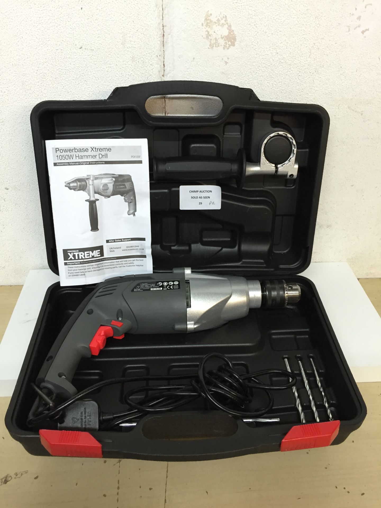 POWERBASE Xtreme 1050W Hammer Drill / RRP £39.99 PRE-OWNED