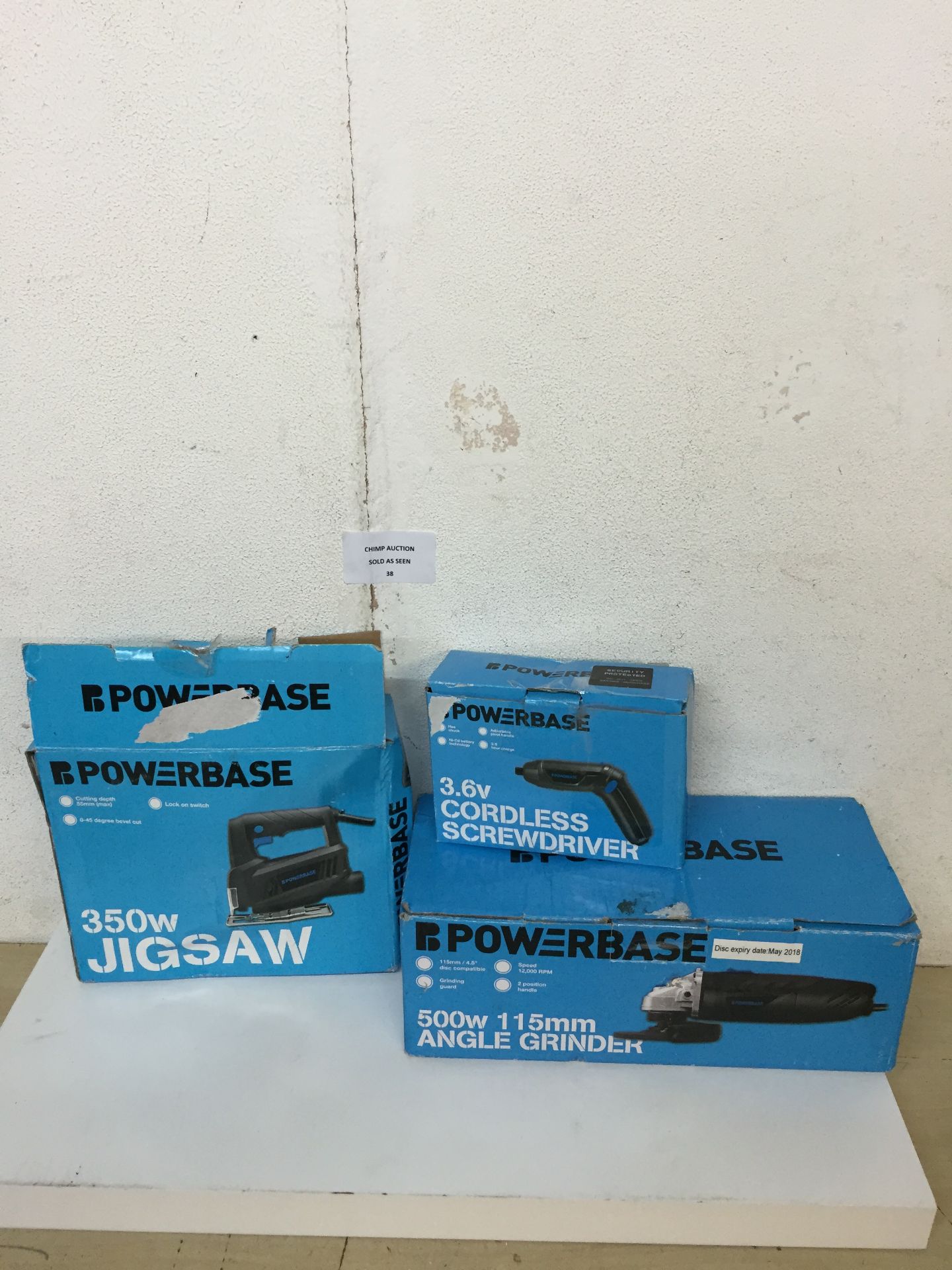 3X POWERBASE POWER TOOLS/ RRP VALUE £120/ UNTESTED