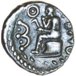 Dubnovellaunos Metalworker. c.25-10 BC. Celtic silver unit. 13mm. 1.21g.