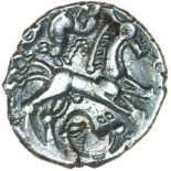 Abingdon Head. c.50-30 BC. Celtic silver unit. 14mm. 1.35g.