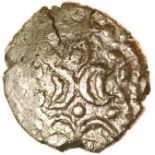 Mossop Mystery. c.AD 10-20. Celtic gold quarter stater. 11mm. 0.99g.