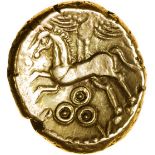 Abudos Eagle. ABV Type. c.75-50 BC. Celtic gold stater. 16-19mm. 6.87g.