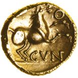 Cunobelinus Wild. High O Type. AD 8-41. Celtic gold stater. 18mm. 5.49g.