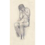 Sir Edward Coley Burne-Jones, Bt., A.R.A., R.W.S. (1833-1898)
A seated female figure covering her