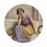 John William Godward, R.B.A. (1861-1922)
A Garland Seller
signed and dated 'J.W. GODWARD.1914.' (