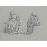 Frederic, Lord Leighton, P.R.A., R.W.S. (1830-1896)
Studies of seated figures for 'Tessa at home'