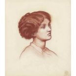 Dante Gabriel Rossetti (1828-1882)
A study of Mrs Frederick Leyland, bust-length, for 'Monna Rosa'