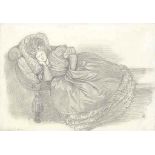 Dante Gabriel Rossetti (1828-1882)
Study of Fanny Cornforth, asleep on a chaise-longue
signed,