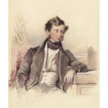 George Richmond, R.A. (1809-1896)
Portrait of a young man, seated, half-length
signed and dated 'G