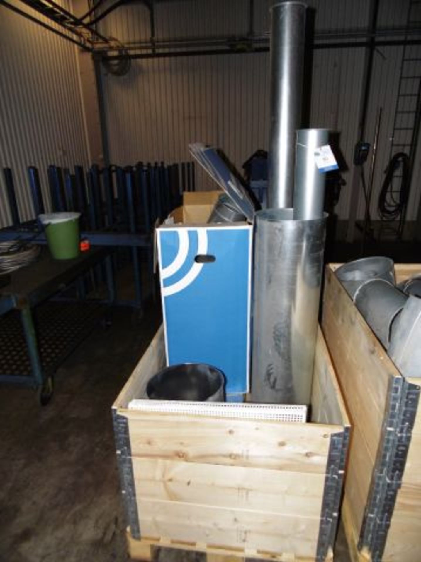 * Stillage of Steel Extraction Ducting & Ductwork Junctions. Loaded onto Buyer's Transport