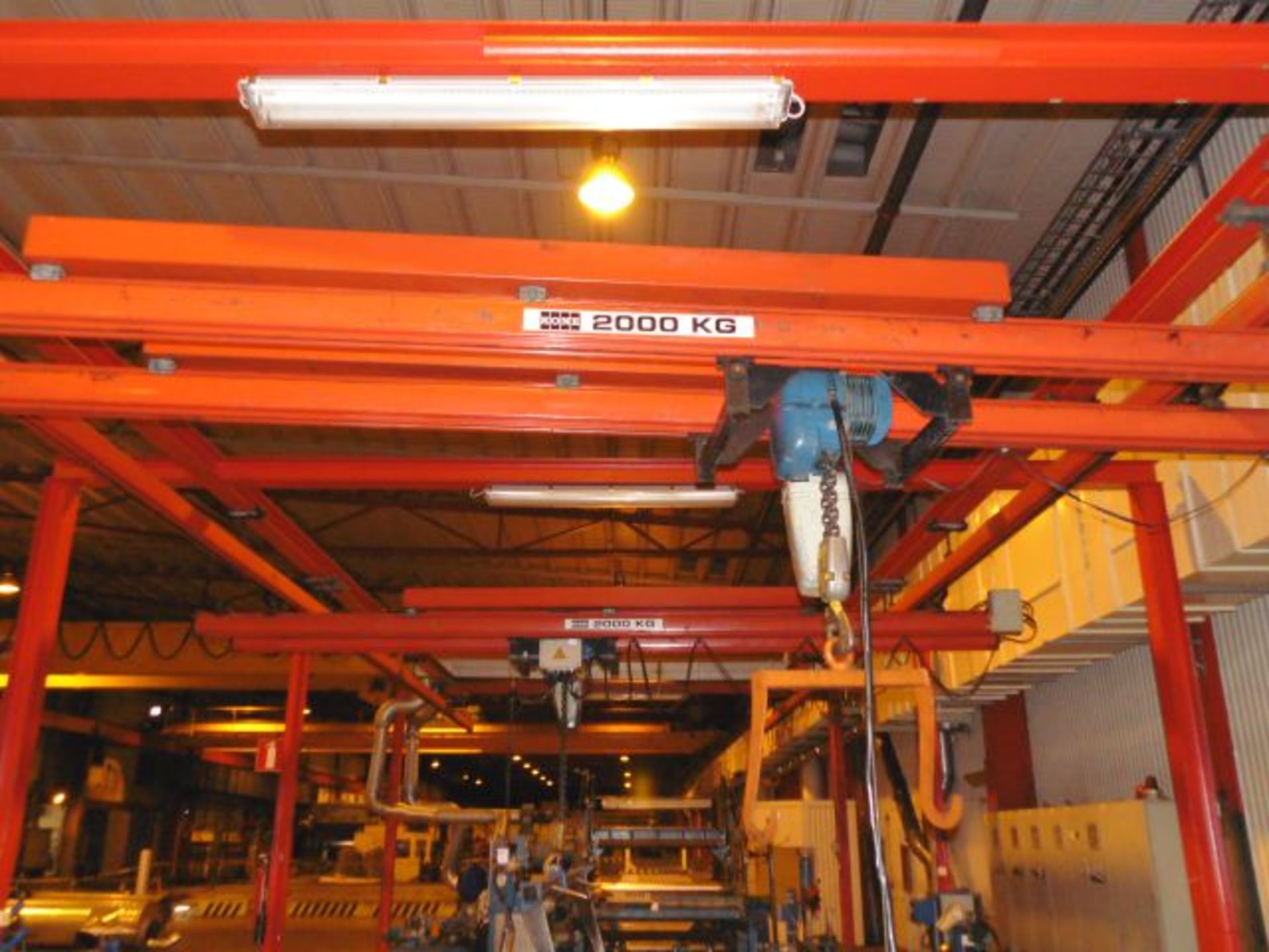 * RSJ Gantry with 2 x 2000kg KONE Pendant Operated Hoists.  Click here to view more information on - Image 3 of 7