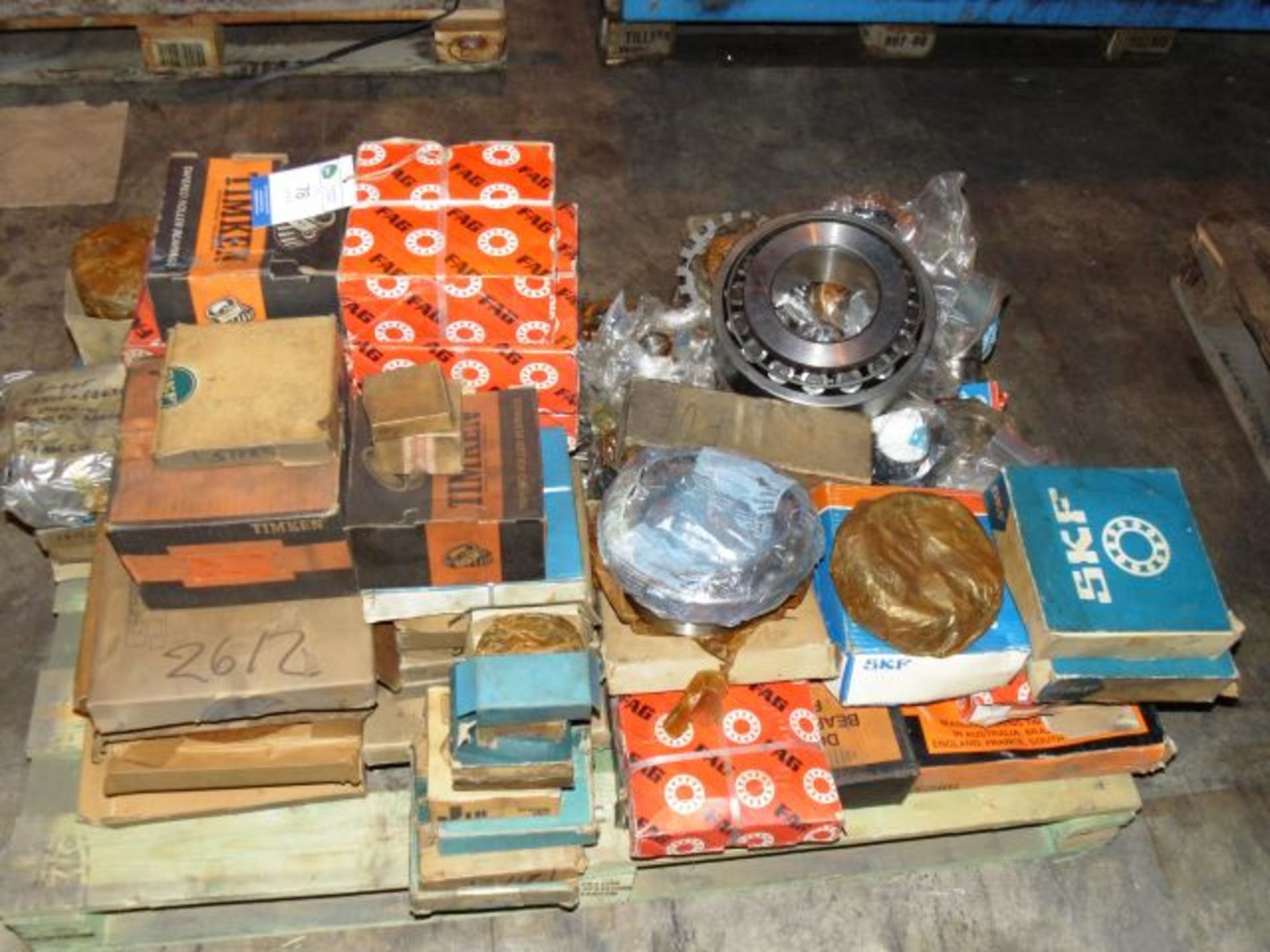 * Pallet of SKF, FAG, Timken & other Bearings. Loaded onto Buyer's Transport