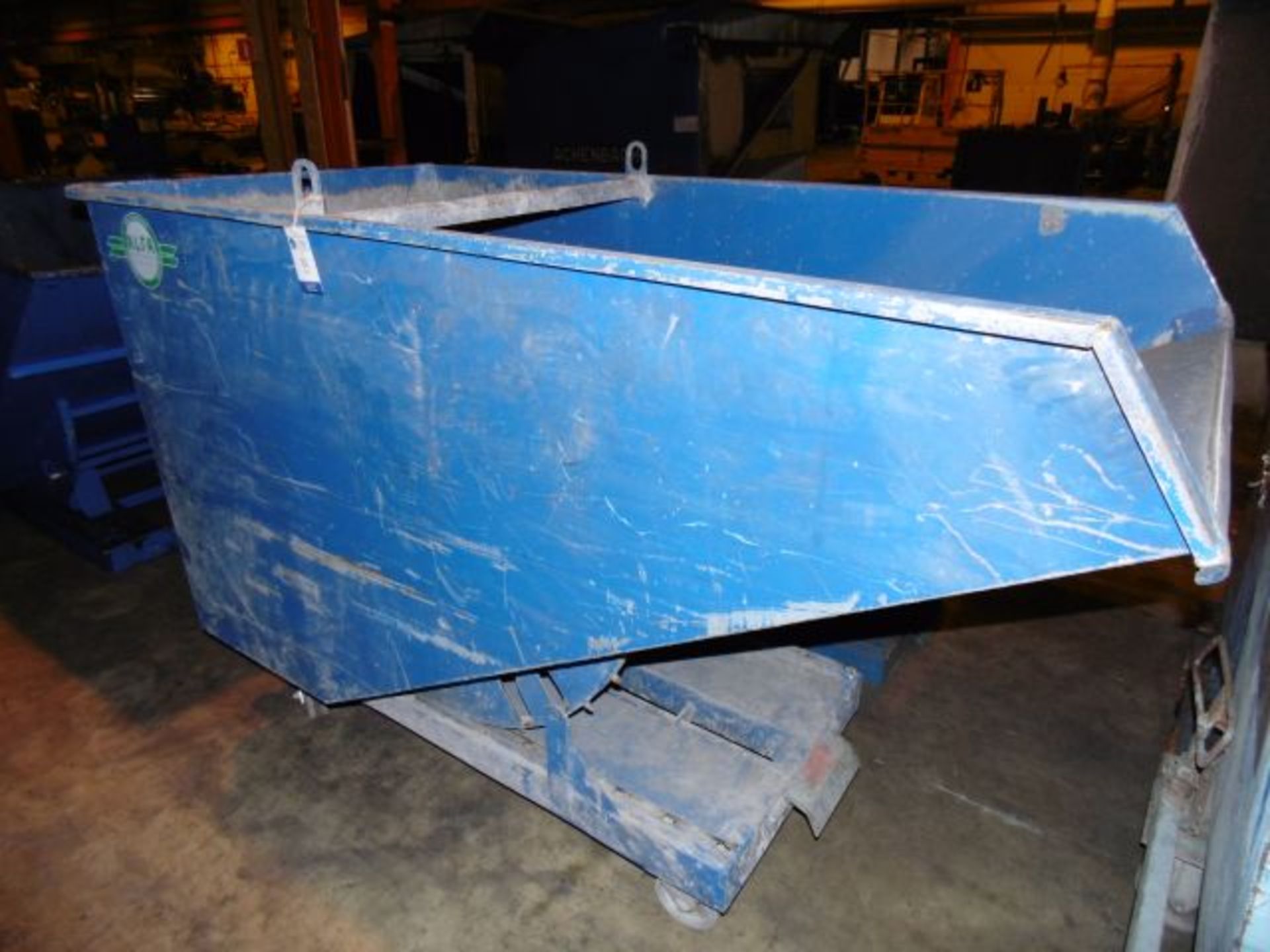 * Mobile Tipping Skip; 2100 x 1000mm x 1100mm deep. Loaded onto Buyer's Transport