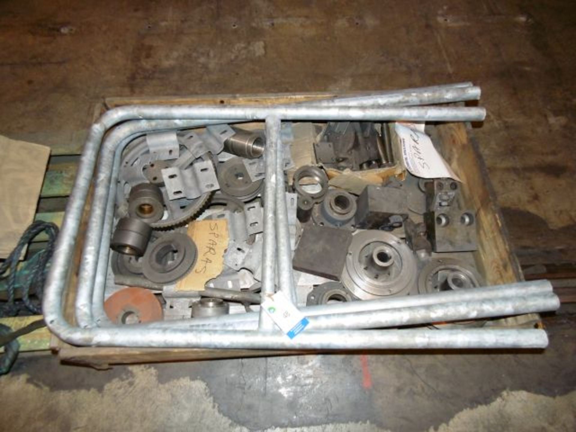 * Pallet of Spares including Drive Wheels, Flanges, Brackets etc. Loaded onto Buyer's Transport